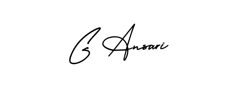 Similarly AmerikaSignatureDemo-Regular is the best handwritten signature design. Signature creator online .You can use it as an online autograph creator for name G Ansari. G Ansari signature style 3 images and pictures png