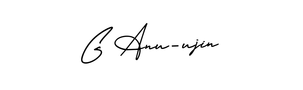 Also You can easily find your signature by using the search form. We will create G Anu-ujin name handwritten signature images for you free of cost using AmerikaSignatureDemo-Regular sign style. G Anu-ujin signature style 3 images and pictures png