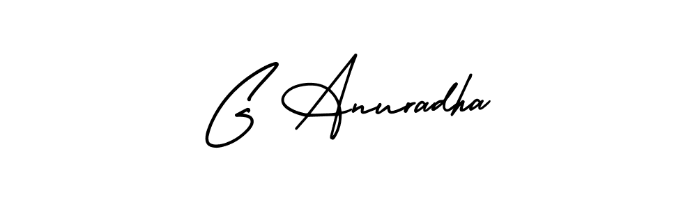 AmerikaSignatureDemo-Regular is a professional signature style that is perfect for those who want to add a touch of class to their signature. It is also a great choice for those who want to make their signature more unique. Get G Anuradha name to fancy signature for free. G Anuradha signature style 3 images and pictures png