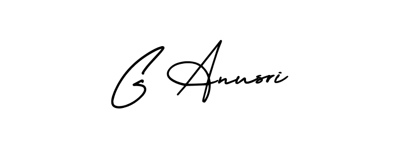 Create a beautiful signature design for name G Anusri. With this signature (AmerikaSignatureDemo-Regular) fonts, you can make a handwritten signature for free. G Anusri signature style 3 images and pictures png