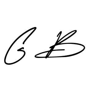 The best way (AmerikaSignatureDemo-Regular) to make a short signature is to pick only two or three words in your name. The name G B include a total of six letters. For converting this name. G B signature style 3 images and pictures png