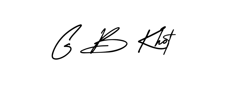 G B Khot stylish signature style. Best Handwritten Sign (AmerikaSignatureDemo-Regular) for my name. Handwritten Signature Collection Ideas for my name G B Khot. G B Khot signature style 3 images and pictures png