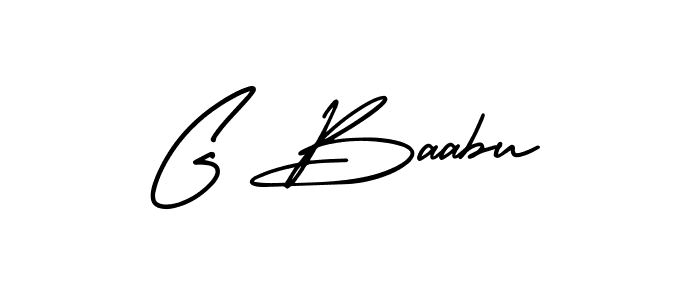 AmerikaSignatureDemo-Regular is a professional signature style that is perfect for those who want to add a touch of class to their signature. It is also a great choice for those who want to make their signature more unique. Get G Baabu name to fancy signature for free. G Baabu signature style 3 images and pictures png