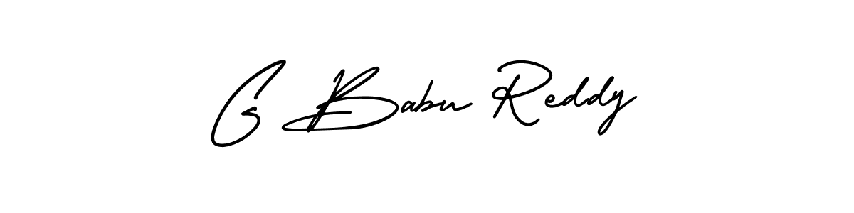 This is the best signature style for the G Babu Reddy name. Also you like these signature font (AmerikaSignatureDemo-Regular). Mix name signature. G Babu Reddy signature style 3 images and pictures png