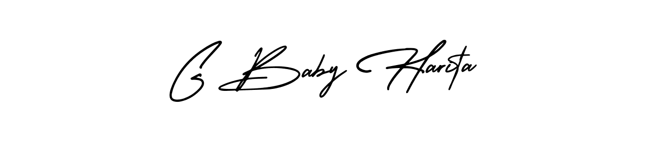 Also we have G Baby Harita name is the best signature style. Create professional handwritten signature collection using AmerikaSignatureDemo-Regular autograph style. G Baby Harita signature style 3 images and pictures png