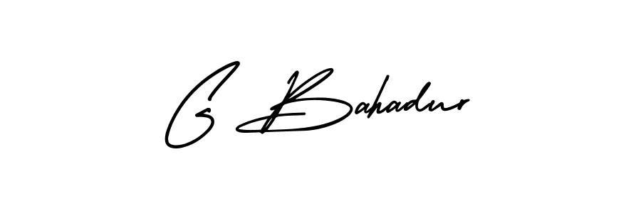 G Bahadur stylish signature style. Best Handwritten Sign (AmerikaSignatureDemo-Regular) for my name. Handwritten Signature Collection Ideas for my name G Bahadur. G Bahadur signature style 3 images and pictures png