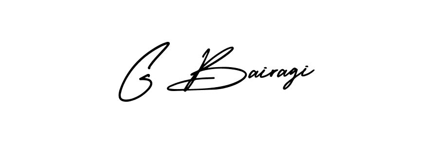 Similarly AmerikaSignatureDemo-Regular is the best handwritten signature design. Signature creator online .You can use it as an online autograph creator for name G Bairagi. G Bairagi signature style 3 images and pictures png