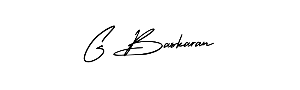 Design your own signature with our free online signature maker. With this signature software, you can create a handwritten (AmerikaSignatureDemo-Regular) signature for name G Baskaran. G Baskaran signature style 3 images and pictures png