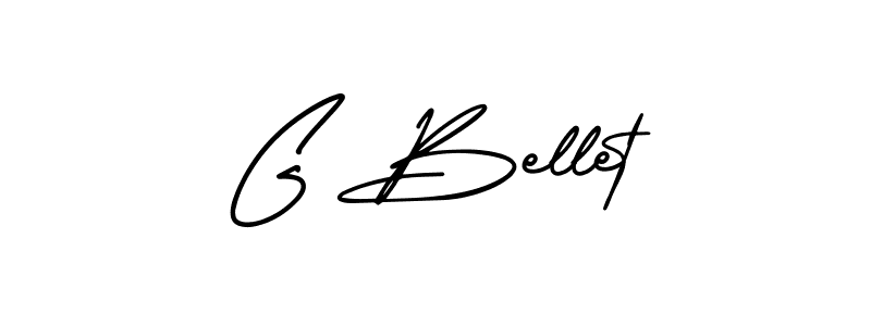 The best way (AmerikaSignatureDemo-Regular) to make a short signature is to pick only two or three words in your name. The name G Bellet include a total of six letters. For converting this name. G Bellet signature style 3 images and pictures png