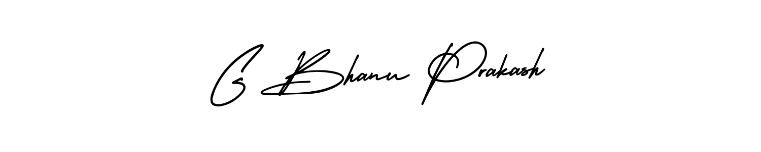 The best way (AmerikaSignatureDemo-Regular) to make a short signature is to pick only two or three words in your name. The name G Bhanu Prakash include a total of six letters. For converting this name. G Bhanu Prakash signature style 3 images and pictures png