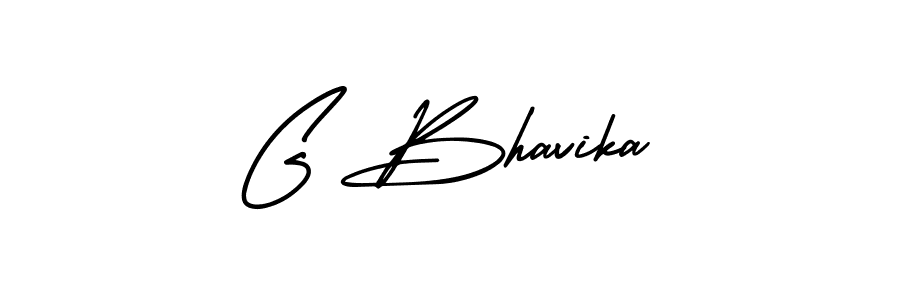 Design your own signature with our free online signature maker. With this signature software, you can create a handwritten (AmerikaSignatureDemo-Regular) signature for name G Bhavika. G Bhavika signature style 3 images and pictures png