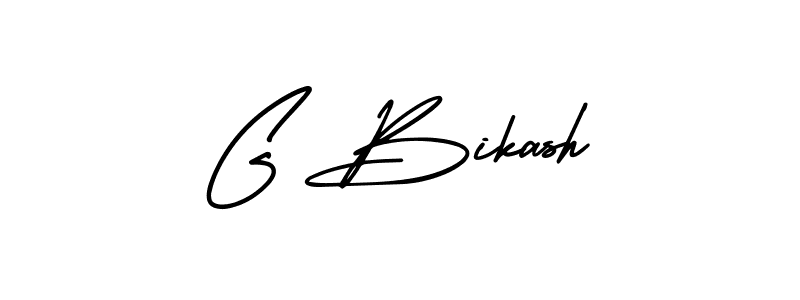 Create a beautiful signature design for name G Bikash. With this signature (AmerikaSignatureDemo-Regular) fonts, you can make a handwritten signature for free. G Bikash signature style 3 images and pictures png