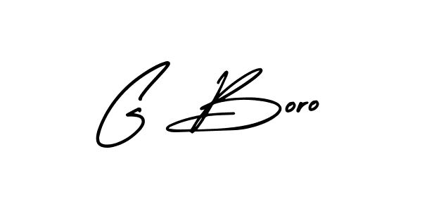 G Boro stylish signature style. Best Handwritten Sign (AmerikaSignatureDemo-Regular) for my name. Handwritten Signature Collection Ideas for my name G Boro. G Boro signature style 3 images and pictures png