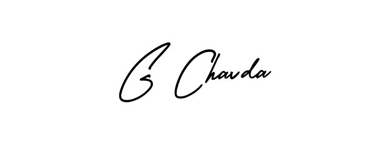 Make a beautiful signature design for name G Chavda. With this signature (AmerikaSignatureDemo-Regular) style, you can create a handwritten signature for free. G Chavda signature style 3 images and pictures png