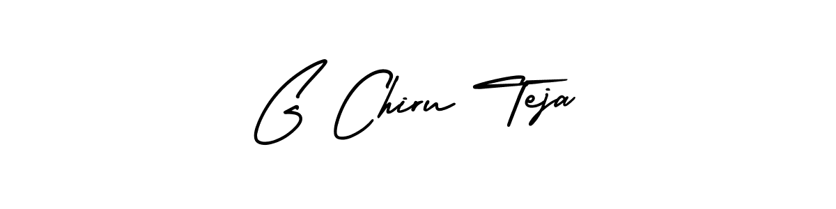 Make a short G Chiru Teja signature style. Manage your documents anywhere anytime using AmerikaSignatureDemo-Regular. Create and add eSignatures, submit forms, share and send files easily. G Chiru Teja signature style 3 images and pictures png