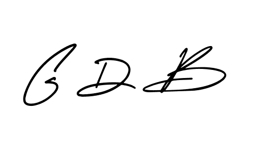 The best way (AmerikaSignatureDemo-Regular) to make a short signature is to pick only two or three words in your name. The name G D B include a total of six letters. For converting this name. G D B signature style 3 images and pictures png