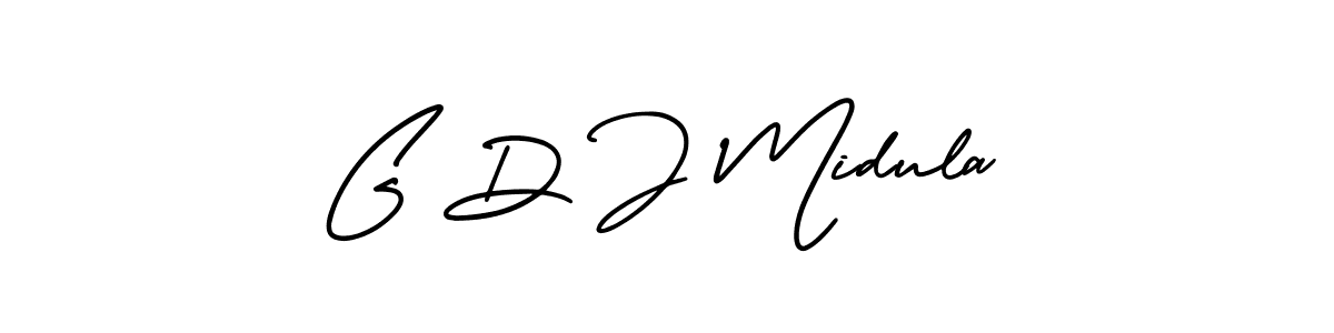 Use a signature maker to create a handwritten signature online. With this signature software, you can design (AmerikaSignatureDemo-Regular) your own signature for name G D J Midula. G D J Midula signature style 3 images and pictures png