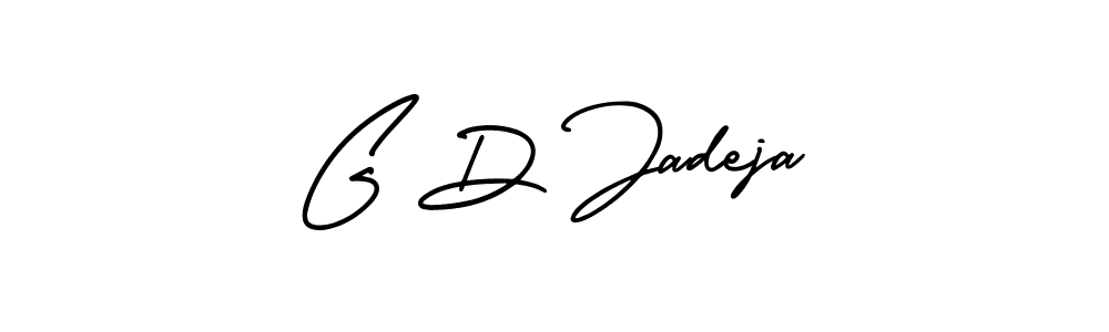 This is the best signature style for the G D Jadeja name. Also you like these signature font (AmerikaSignatureDemo-Regular). Mix name signature. G D Jadeja signature style 3 images and pictures png