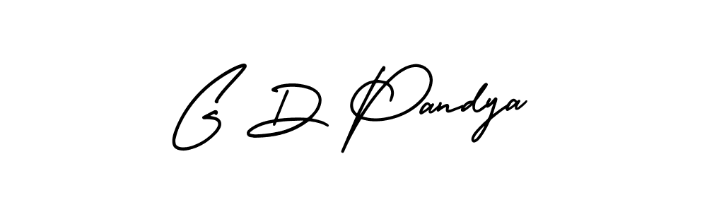 Use a signature maker to create a handwritten signature online. With this signature software, you can design (AmerikaSignatureDemo-Regular) your own signature for name G D Pandya. G D Pandya signature style 3 images and pictures png