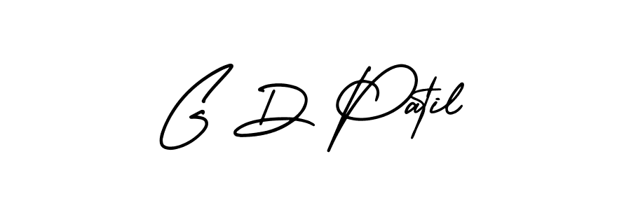 Create a beautiful signature design for name G D Patil. With this signature (AmerikaSignatureDemo-Regular) fonts, you can make a handwritten signature for free. G D Patil signature style 3 images and pictures png