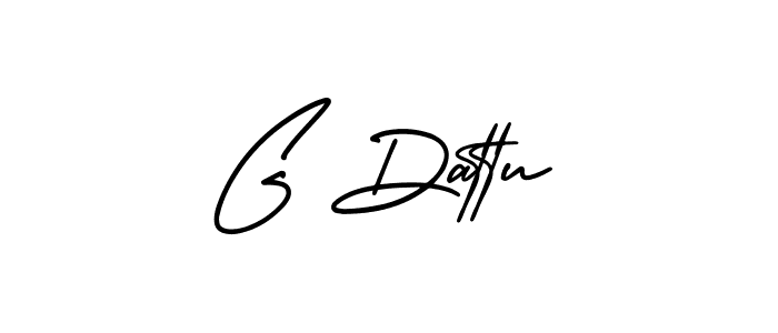 How to make G Dattu signature? AmerikaSignatureDemo-Regular is a professional autograph style. Create handwritten signature for G Dattu name. G Dattu signature style 3 images and pictures png