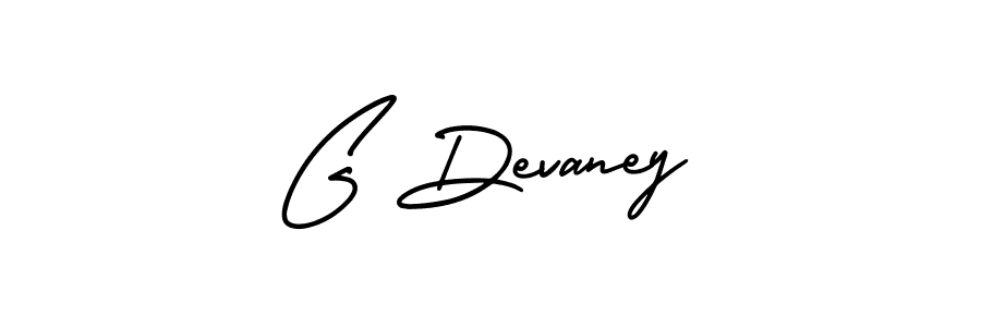 The best way (AmerikaSignatureDemo-Regular) to make a short signature is to pick only two or three words in your name. The name G Devaney include a total of six letters. For converting this name. G Devaney signature style 3 images and pictures png