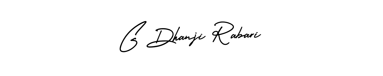 How to make G Dhanji Rabari signature? AmerikaSignatureDemo-Regular is a professional autograph style. Create handwritten signature for G Dhanji Rabari name. G Dhanji Rabari signature style 3 images and pictures png