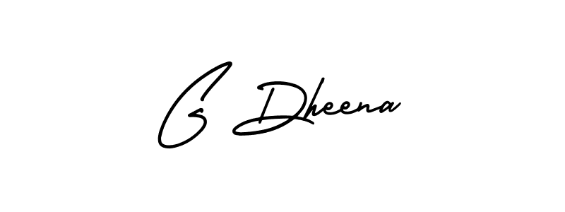 Make a beautiful signature design for name G Dheena. With this signature (AmerikaSignatureDemo-Regular) style, you can create a handwritten signature for free. G Dheena signature style 3 images and pictures png