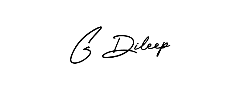 Make a beautiful signature design for name G Dileep. With this signature (AmerikaSignatureDemo-Regular) style, you can create a handwritten signature for free. G Dileep signature style 3 images and pictures png
