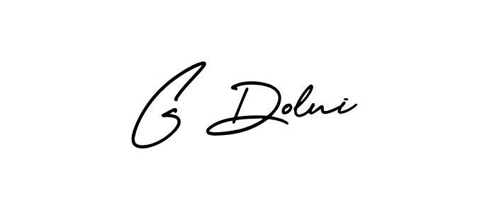 Create a beautiful signature design for name G Dolui. With this signature (AmerikaSignatureDemo-Regular) fonts, you can make a handwritten signature for free. G Dolui signature style 3 images and pictures png