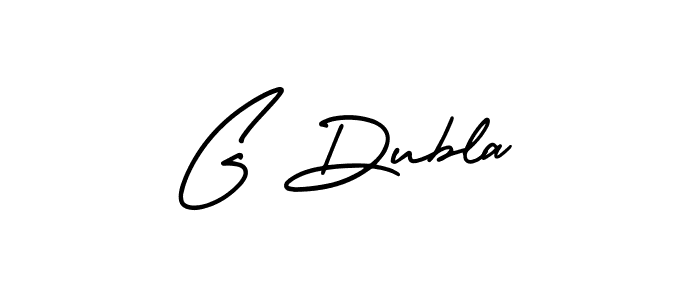 Create a beautiful signature design for name G Dubla. With this signature (AmerikaSignatureDemo-Regular) fonts, you can make a handwritten signature for free. G Dubla signature style 3 images and pictures png