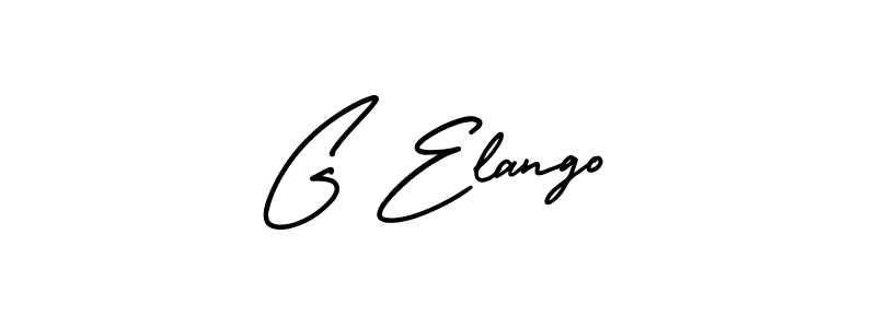 Use a signature maker to create a handwritten signature online. With this signature software, you can design (AmerikaSignatureDemo-Regular) your own signature for name G Elango. G Elango signature style 3 images and pictures png