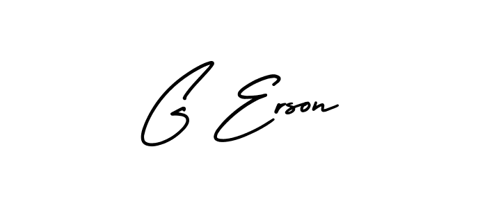 AmerikaSignatureDemo-Regular is a professional signature style that is perfect for those who want to add a touch of class to their signature. It is also a great choice for those who want to make their signature more unique. Get G Erson name to fancy signature for free. G Erson signature style 3 images and pictures png