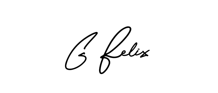 G Felix stylish signature style. Best Handwritten Sign (AmerikaSignatureDemo-Regular) for my name. Handwritten Signature Collection Ideas for my name G Felix. G Felix signature style 3 images and pictures png