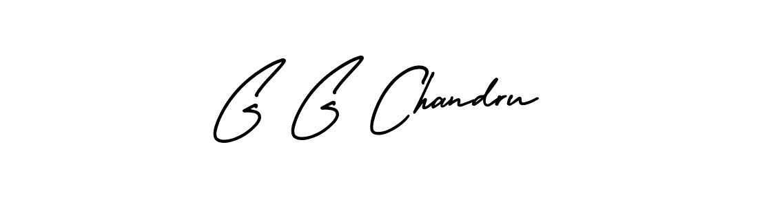 How to make G G Chandru name signature. Use AmerikaSignatureDemo-Regular style for creating short signs online. This is the latest handwritten sign. G G Chandru signature style 3 images and pictures png