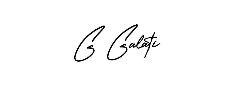 Create a beautiful signature design for name G Galati. With this signature (AmerikaSignatureDemo-Regular) fonts, you can make a handwritten signature for free. G Galati signature style 3 images and pictures png