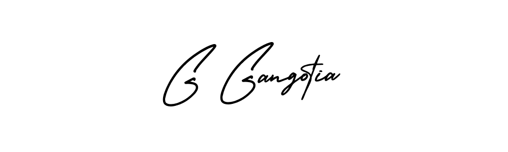 You should practise on your own different ways (AmerikaSignatureDemo-Regular) to write your name (G Gangotia) in signature. don't let someone else do it for you. G Gangotia signature style 3 images and pictures png