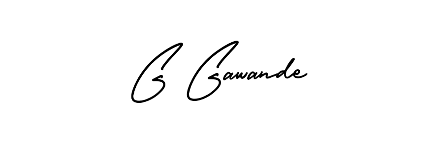 Design your own signature with our free online signature maker. With this signature software, you can create a handwritten (AmerikaSignatureDemo-Regular) signature for name G Gawande. G Gawande signature style 3 images and pictures png