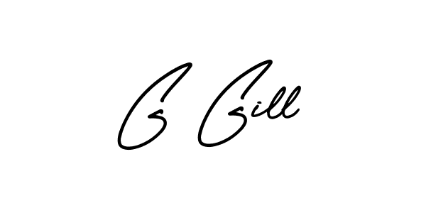 Similarly AmerikaSignatureDemo-Regular is the best handwritten signature design. Signature creator online .You can use it as an online autograph creator for name G Gill. G Gill signature style 3 images and pictures png