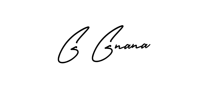 Make a beautiful signature design for name G Gnana. With this signature (AmerikaSignatureDemo-Regular) style, you can create a handwritten signature for free. G Gnana signature style 3 images and pictures png