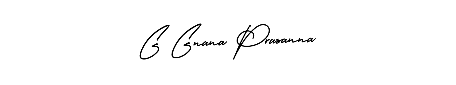 G Gnana Prasanna stylish signature style. Best Handwritten Sign (AmerikaSignatureDemo-Regular) for my name. Handwritten Signature Collection Ideas for my name G Gnana Prasanna. G Gnana Prasanna signature style 3 images and pictures png