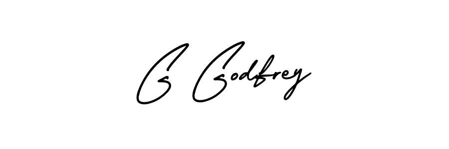 You should practise on your own different ways (AmerikaSignatureDemo-Regular) to write your name (G Godfrey) in signature. don't let someone else do it for you. G Godfrey signature style 3 images and pictures png