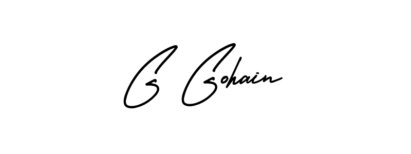 Design your own signature with our free online signature maker. With this signature software, you can create a handwritten (AmerikaSignatureDemo-Regular) signature for name G Gohain. G Gohain signature style 3 images and pictures png