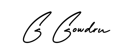 You should practise on your own different ways (AmerikaSignatureDemo-Regular) to write your name (G Gowdru) in signature. Don't let someone else do it for you. G Gowdru signature style 3 images and pictures png