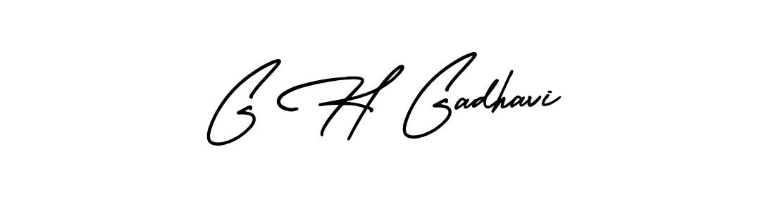 How to make G H Gadhavi signature? AmerikaSignatureDemo-Regular is a professional autograph style. Create handwritten signature for G H Gadhavi name. G H Gadhavi signature style 3 images and pictures png