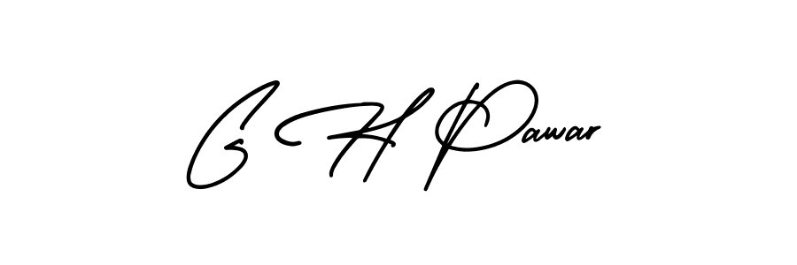 Create a beautiful signature design for name G H Pawar. With this signature (AmerikaSignatureDemo-Regular) fonts, you can make a handwritten signature for free. G H Pawar signature style 3 images and pictures png