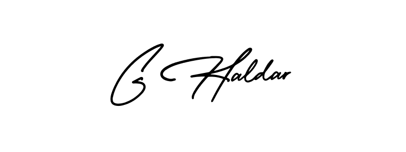 G Haldar stylish signature style. Best Handwritten Sign (AmerikaSignatureDemo-Regular) for my name. Handwritten Signature Collection Ideas for my name G Haldar. G Haldar signature style 3 images and pictures png