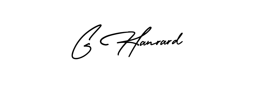 G Hanrard stylish signature style. Best Handwritten Sign (AmerikaSignatureDemo-Regular) for my name. Handwritten Signature Collection Ideas for my name G Hanrard. G Hanrard signature style 3 images and pictures png