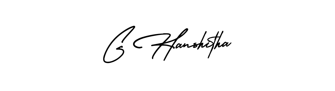 You should practise on your own different ways (AmerikaSignatureDemo-Regular) to write your name (G Hanshitha) in signature. don't let someone else do it for you. G Hanshitha signature style 3 images and pictures png