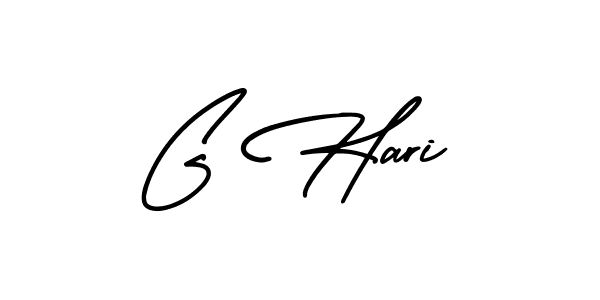 How to make G Hari name signature. Use AmerikaSignatureDemo-Regular style for creating short signs online. This is the latest handwritten sign. G Hari signature style 3 images and pictures png